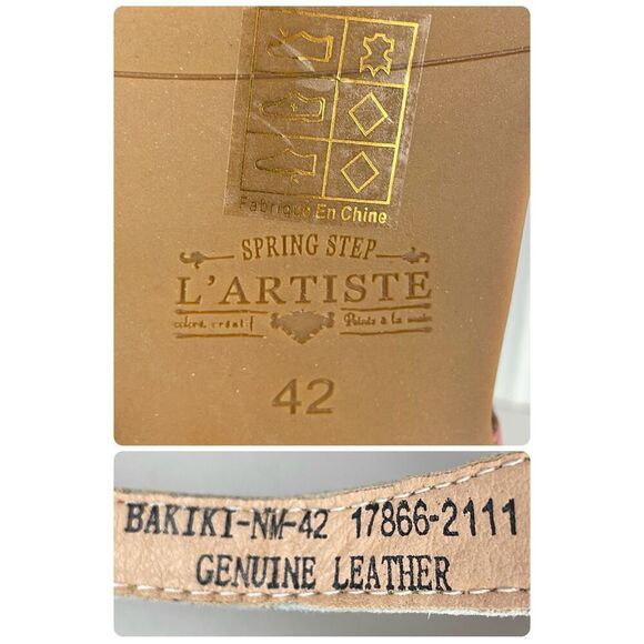 L’Artiste by Spring Step Bakiki Floral Embossed Leather Strappy Sandals 42 - Picture 8 of 12